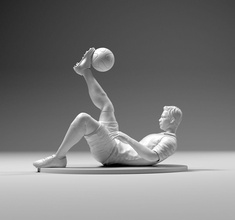 jogador futebol 02 golpe virada 01 stl slt ronaldo copa mundo jogos brinquedos borda 3d print model - Mito3D