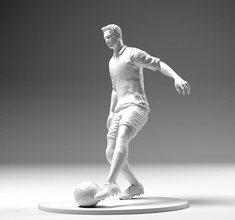 jogador futebol 02 golpe pé stl bola borda campeonato euro campo estatueta jogos liga combine ronaldo impressão esporte estádio estátua brinquedos 3d print model - Mito3D
