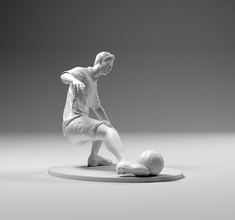 footballer 02 footstrike 05 stl ronaldo board game 3d print soccerer worldcup championship league player games toys 3d print model - Mito3D