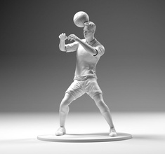 jogador futebol 02 golpe cabeça 03 stl bola campeonato euro campo estatueta livre jogos liga combine ronaldo impressão esporte estátua brinquedos borda 3d print model - Mito3D