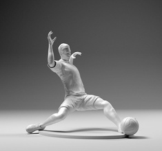 jogador futebol 02 trenó greve stl bola borda campeonato euro estatueta livre jogos liga combine impressão ronaldo esporte estátua brinquedos 3d print model - Mito3D