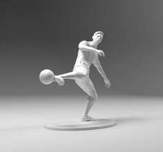jogador futebol 03 golpe pé 04 stl bola borda campeonato euro campo estatueta livre liga combine impressão esporte estádio messi brinquedos jogos 3d print model - Mito3D