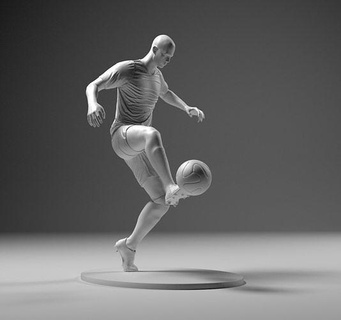 futbolcu 04 ayak vuruşu stl Futbol oyun ileri şampiyonluk 3d Yazdır heykel heykelcik lig stadyum spor eşleşme euro oyunlar oyuncaklar Cristiano ronaldo 3d print model - Mito3D