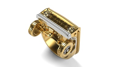 guado bronco camion squillare oro acciaio metallico argento stampabile sterlina macchina gioielleria anelli 3d print model - Mito3D