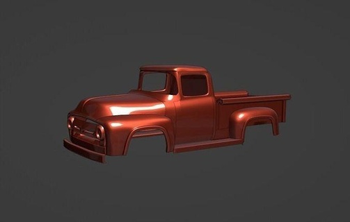 ford f-100 1956 truck f 100 car tire wheel antique vehicle tyre rim automotive classic carrier hobby diy 3d print model - Mito3D