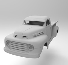 ford f1 3d yazdır araç araba plastik 3dprint klasik hobi kendin yap otomotiv 3d print model - Mito3D