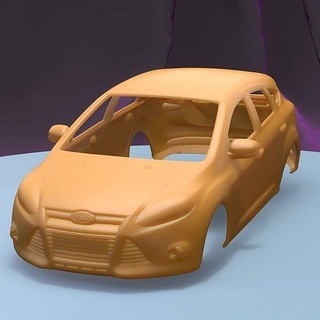 vau foco hatchback 2011 imprimível carro corpo fenda escalextrico Tamiya rc miniz controle rastejante ninco Kyosho scx axial jogos brinquedos acessórios 3d print model - Mito3D