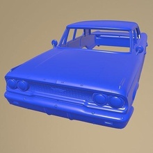 Ford Galaxie 500 1963 yazdırılabilir araba vücut yuva 1 10 parçalar ölçülü Tamiya rc miniz tarayıcı Kyosho eksenel traxxas 3d print model - Mito3D