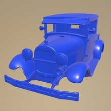 vau modelo 1928 imprimível carro corpo furgão 1 10 escalextrico Tamiya rc miniz rastejante Kyosho axial traxxas micro 3d print model - Mito3D