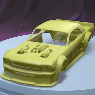 ford mustang hoonicorn 1965 printable car body slot scalextric tamiya rc miniz control 1 24 crawler ninco kyosho hobby separate parts games toys game accessories 3d print model - Mito3D