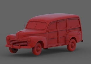 Ford odunsu almak toplamak kamyon 1940 1948 retro Yarar klasik araç araba model Antik Amerika Birleşik Devletleri Çiftlik yol sokak 1950 hobi kendin yap otomotiv 3d print model - Mito3D