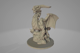 forest dragon miniature dnd dungeons dragons mini monster creature figurine games toys other 3d print model - Mito3D