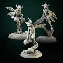 forest mephits 3 miniatures pre-supported sculpture magic mythology fantasy magical creature fictional tabletop 3dminiatures 3dprintintg dnd dndminiatures wargame boardgame statue games toys board 3d print model - Mito3D