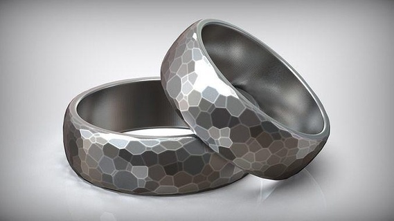 forged hammered wedding rings forged ring hammered ring wedding wedding band weding ring forged classic forged ring texture ring texture jewelry making cnc milling fashion ring printable silver wedding jewelry j3ds jewelry studio jewelry stl milling ring jewelry rings jewelry rings  3d print model - Mito3D