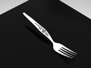 çatal bıçak çelik 3dprint modelleme mutfak iç ev yemek 3d print model - Mito3D