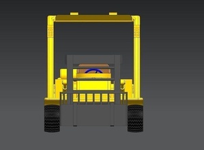 forklift assembly machinery vehicle industry machine robot mechanical loader excavator heavy industrial science engineering hydraulic technic dozer robotic 3d print model - Mito3D