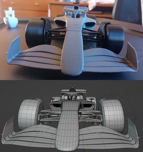 formula 1 2022 concept print ready rollable wheels f1 racing car vehicle sport race formula1 speed fast hobby diy automotive 3D print model - Mito3D