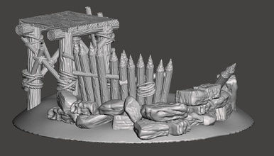 fortified outlook games-toys wargame wargaming medieval terrain scenery architecture dnd tabletop dungeon fortification viking middle age pathfinder warhammer games toys game accessories 3d print model - Mito3D