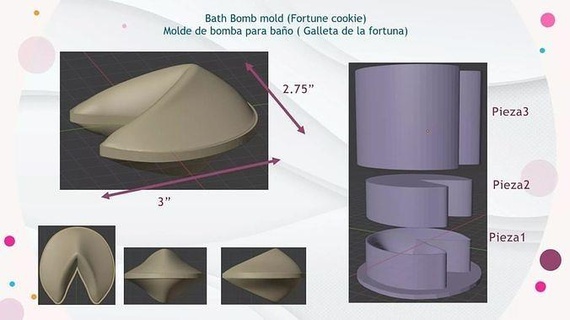 fortuna Galleta molde bañera bomba sólido champú 3d impresión modelo casa baño 3d print model - Mito3D