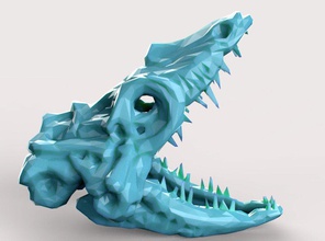 fossil series - hornless artchallenge skull dinosaur sculpture decor decimated art sculptures 3d print model - Mito3D