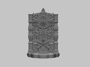 classic middle eastern fountain trieste marble architecture historical heritage monument ottoman water osmanli cesme carving cnc carved printable carve ornaments history residential house outdoor 3d print model - Mito3D