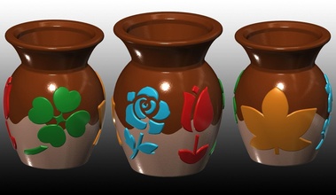 four-seasons vase ornaments object nature environment appearance landscape life decoration hobby diy 3d print model - Mito3D