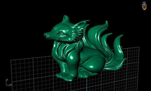 fox 9 tails abstract creativity statue design sculpture art sculptures 3d print model - Mito3D