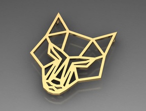 fox geometriche ciondolo gioielli stampabile abbigliamento la collana argento gioielliere vetrina cad 3dcad ciondoli 3d print model - Mito3D