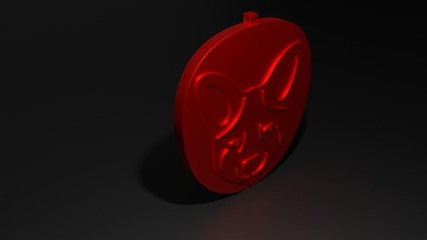 fox kafa kolye takı sanat mücevher şekil hayvan 3d baskı sembol stil Özet hediye aşk kişisel giyilebilir aksesuar stilize karikatür 3d print model - Mito3D