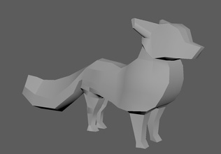 fox low poly games-toys animal toy lowpoly maya print games toys 3d print model - Mito3D