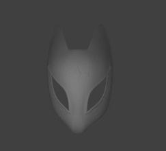 fox mask kabuki cosplay persona fashion 3d print model - Mito3D