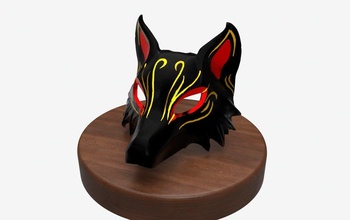 raposa mascarar cara carnaval arte disfarce deco moda 3d print model - Mito3D