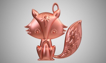 fox kolye takı sevimli hayvan kadınlar mücevherleri yüzük kol düğmesi elmas gözlük küpe moda stil aksesuar zarif lüks manşet Gümüş tasarım 3d print model - Mito3D