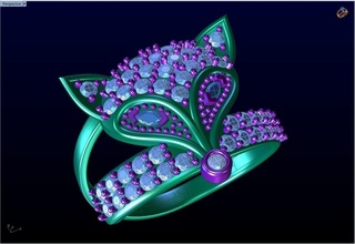 fox ring jewelry diamond design gold gem fashion rings mens womens pendant bracelet necklace earrings sapphire ruby opal 3d print model - Mito3D