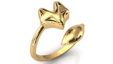 raposa anel moda luxo joalheria mulher prata imprimível jóia casamento platina noivado brilhando diamante dedo gema clássico beleza argolas 3d print model - Mito3D