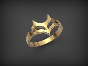 fox ring 2 gold jewelry silver printable engagem wedding engagement santayork 3d model rings foxes golden jewellery fashion luxury cat girl 3d print model - Mito3D