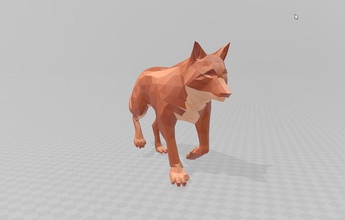 fox stl polygonal dog 3d monster monsters gloss realistic unrealengine4 art 3d print model - Mito3D