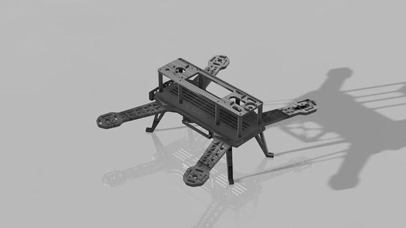 fpv drone telaio 3d stampabile quadricottero passatempo fai volare mavic dji corsa aria elettronica aeromobili stampa rc multirotore aeronautica 3d print model - Mito3D