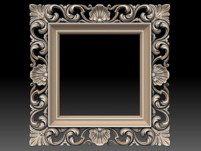 frame mirror 011 barroco ornamentado esculpir deco antiguidade retro decoração vitoriana galeria rococó arte quadro armação espelho cnc roteador alívio casa mobília 3d print model - Mito3D