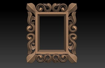 frame-mirror 005 frame decor art mirror picture interior design carved image wall rococo house furniture 3d print model - Mito3D