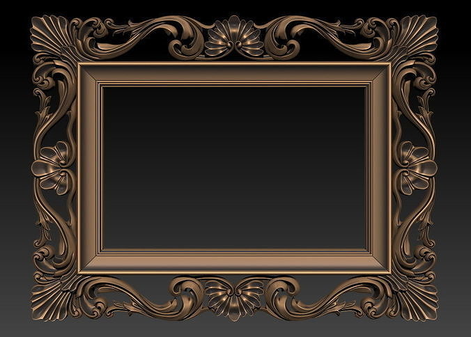 frame mirror 006 telaio arredamento arte casalinghi immagine parete specchio scolpito interni design rococò deco decorativo cnc 3dcnc Casa mobilia 3D print model - Mito3D