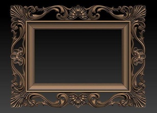 frame mirror 006 quadro Armação decoração arte utensílios domésticos cenário parede espelho esculpido interior Projeto rococó deco decorativo cnc 3dcnc casa mobília 3d print model - Mito3D
