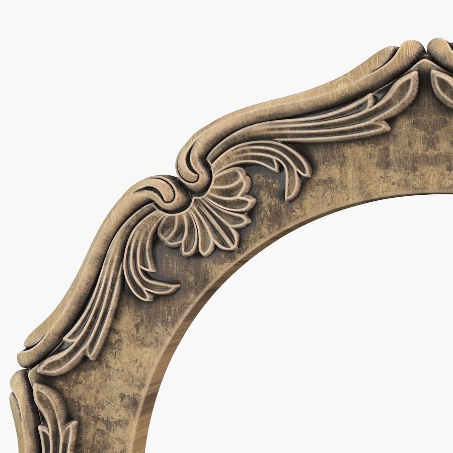 telaio ornato immagine legna oro museo retrò classico vecchio vintage antico galleria design interni intaglio barocco inquadratura modello pittura cnc casa arredamento 3D print model - Mito3D