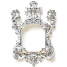 cadre art barocco bprocco miroir classique de luxe or le cadrage la baguette bois sculpture décor d'argent orné sculpté photo les analyses des répliques 3d print model - Mito3D