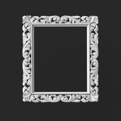 frame 5 picture mirror decorative wall ornate ancient antique decor houseware interior design carved painting photo art sculptures house 3D print model - Mito3D