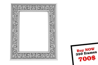 telaio 6 casa fotogramma specchio muro interior design a parete arredamento art 3d print model - Mito3D