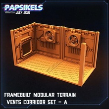 frame built modular terrain vents corridor set games toys 3d print model - Mito3D