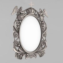 marco de espejo casa muebles decoración ángel brazo la cornce ornamento cartela frontón elementos las capitales 3d print model - Mito3D