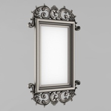 cadre de miroir maison la baguette classique décor lit le bras architectural décoration cornce fronton mur 3d print model - Mito3D