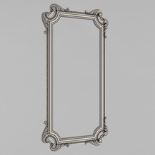 cadre de miroir maison 3d 3dprint la cnc décor corbeaux cornce ornement fronton éléments mur des détails 3d print model - Mito3D